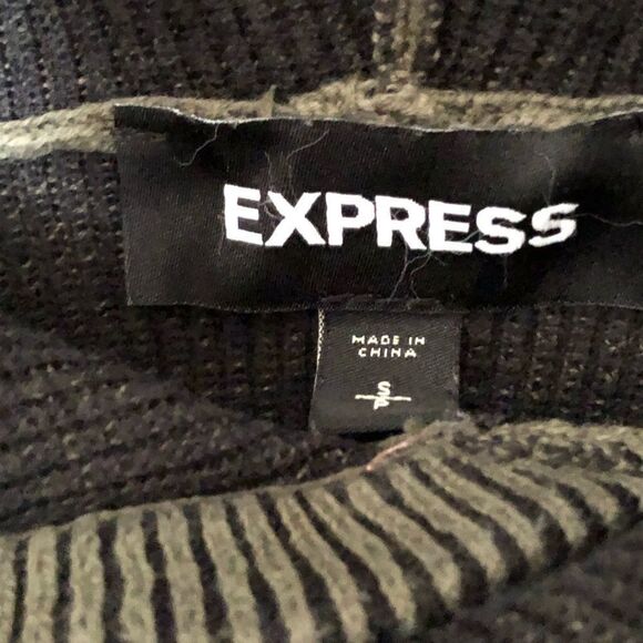 EXPRESS Men’s Ribbed Pullover Hoodie Suze S - Picture 3 of 4